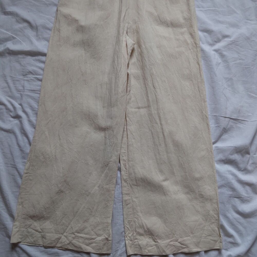 Madewell Linen Blend Jumpsuit Romper Button Front Ivory Boho Womens Size 0 - Picture 13 of 13